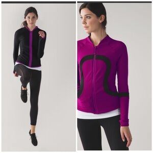 Lululemon Scuba Jacket Size 6 Find Your Bliss REVERSIBLE Full Zip Fuchsia Pink